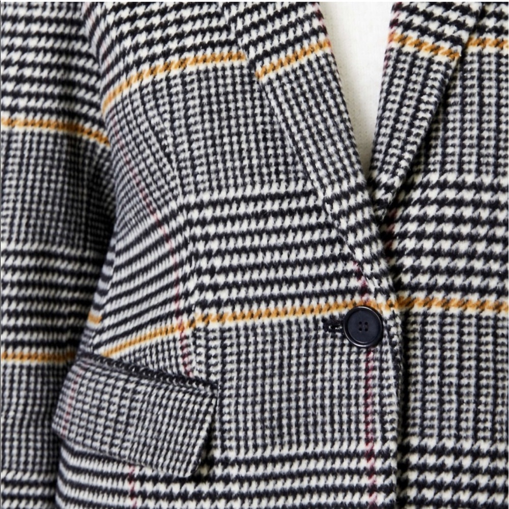 LOFT Plaid Modern Blazer - Picture 3 of 9
